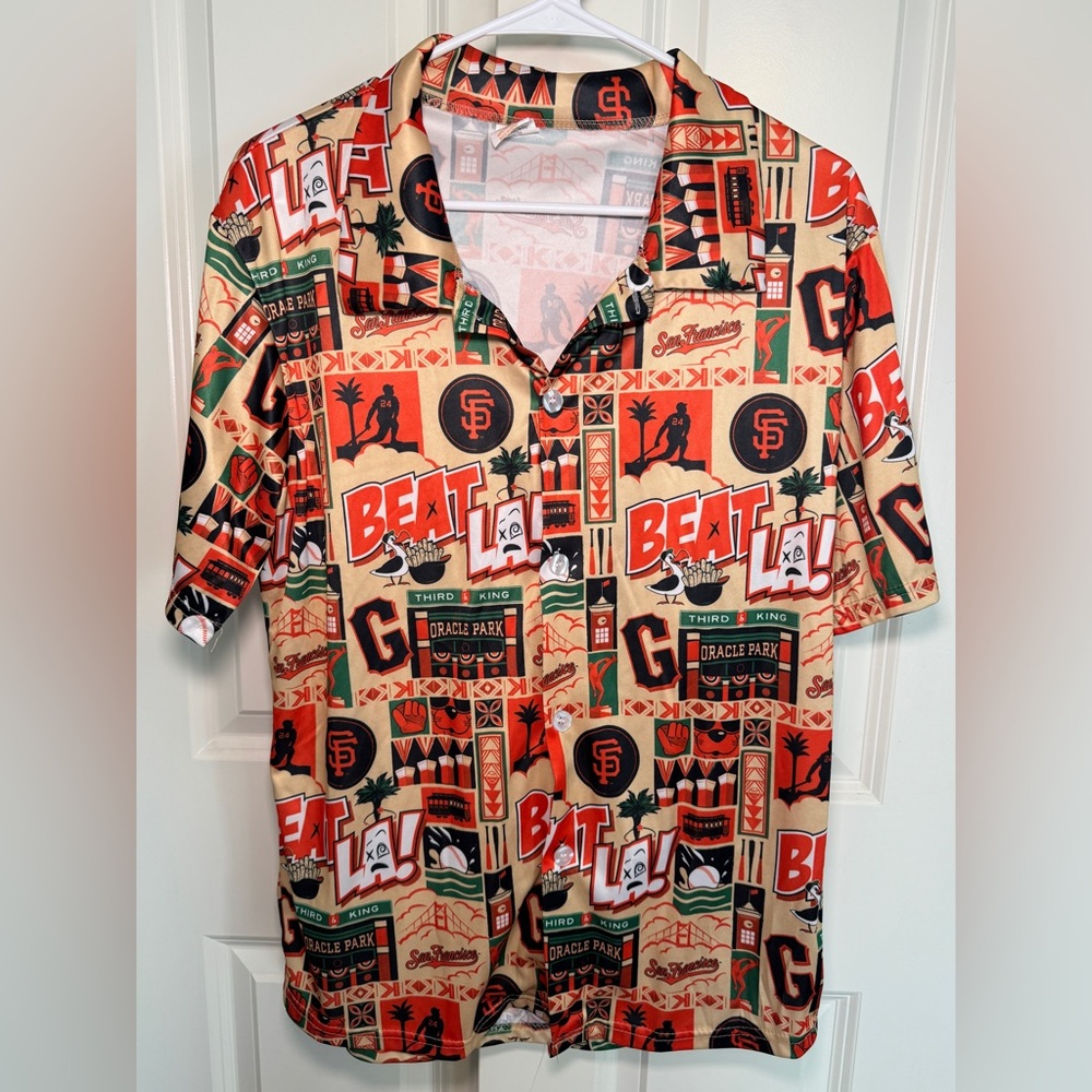 SAN FRANCISCO GIANTS MLB "Beat LA" Hawaiian Shirt Size Medium Giveaway 6/29/2024